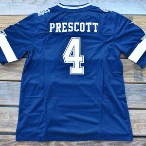 New!! Dak Prescott Dallas Cowboys Blue Football Jersey Adult Men's Size Small